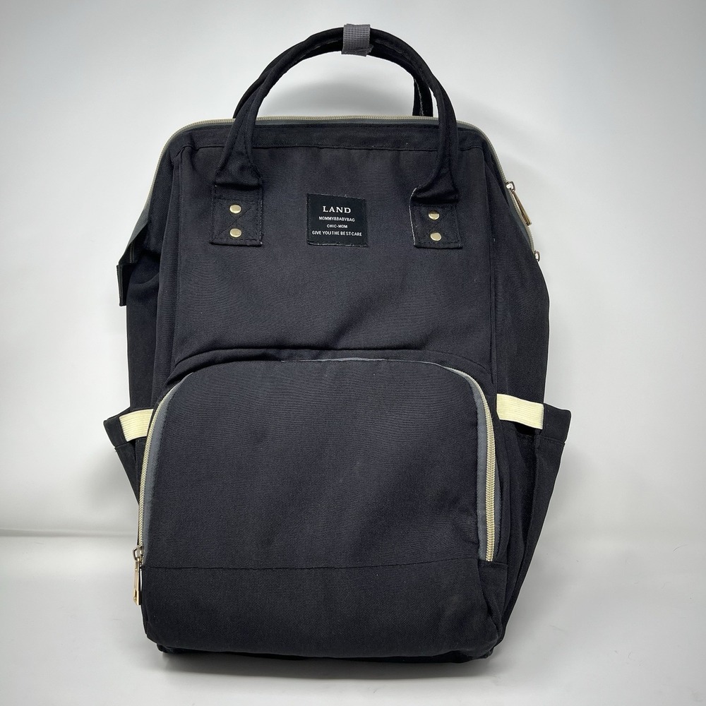 Diaper Bag Backpack Land Mommy And Baby Bag Dark Gray/Black